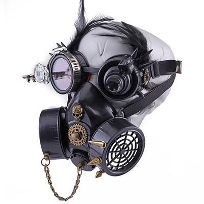 Halloween Occhiali steampunk Costume Maschera antigas Steampunk Punk Gotico Cyberpunk Adulti Unisex Halloween Carnevale Feste Performance Costumi di Halloween facili Vestirsi