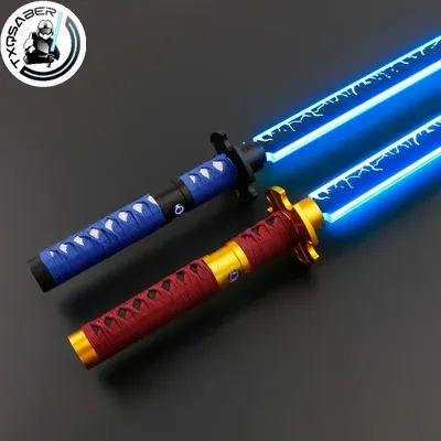 TXQSABER Katana Metal Lightsaber Colors Changing Gesture Ignition Bluetooth Heavy Dueling Sword Cosplay Jedi Kids Toys