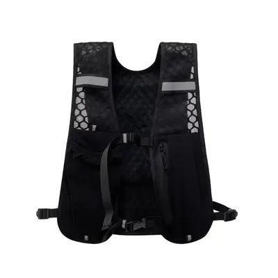 Lightweight Running Vest Reflective Hydration Pack with Water Bottle Holder Phone Pocket for Marathon Trail Jogging