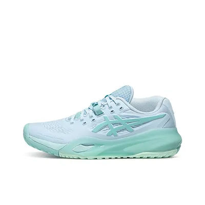 ASICS GEL RESOLUTION X Chaussures de tennis pour femme, coupe basse, bleu clair/vert
