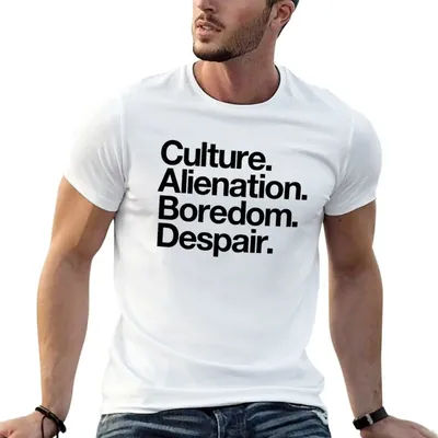 Culture. Aliénation. L'ennui. Despair - T-shirt noir à haute élasticité pour le sport
