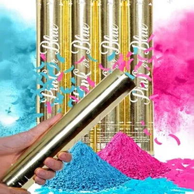 6PCS 30cm Baby Shower Boy Girl Gold Paper Biodegradable Birthday Wedding Wholesale Gender Reveal Popper Confetti Cannon for Sale