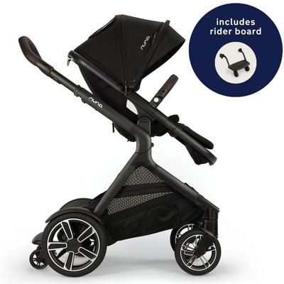 Nuna DEMI Next Stroller with Rider Board - Caviar / Chocolate