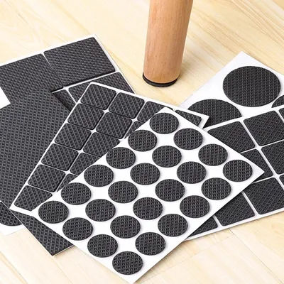 6/15/24pcs Furniture Pads, Adhesive Rubber DIY Furniture Feet Pad, Table Legs Stools, Chairs Mats, Table And Chair Foot Protec