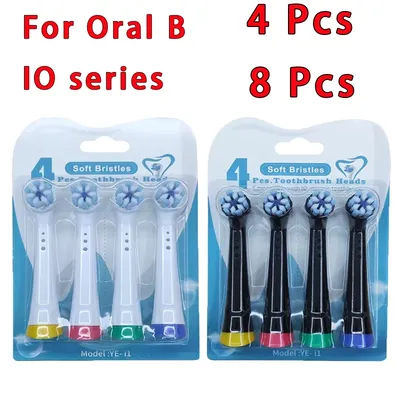 Têtes de remplacement pour brosse à dents Oral B série IO, 4/8 pièces, poils souples, pièces détachées pour appareils de soins personnels
