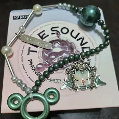 POP MART SKULLPANDA The Sound Series Blind Box Mobile Phone Hanging Chain Mystery Box Toys Kawaii Ornaments Figurines Home Decor