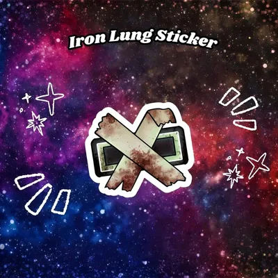 Iron Lung Camera Cross Sticker Horror Game Cosplay Accessory Simon The Convict Blood Ocean Waterproof For Laptop Phone Bottle