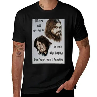 T-shirt Daryl et Jesus pour sports de plein air, haut à manches courtes