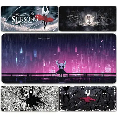 Tapis de souris imprimé haute définition — Thème Cool *Hollow Knight: Silksong* — Tapis de bureau / Tapis de souris extra-large pour ordinateur