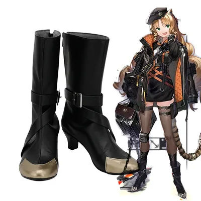 Arknight – bottes de Cosplay Swire, chaussures noires à talons hauts, sur mesure