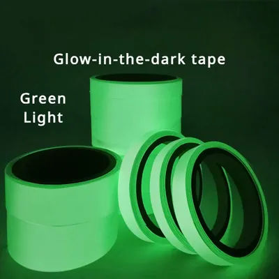 Autocollants phosphorescents, marqueurs adhésifs de sécurité pour sorties de secours, ruban de sécurité résistant à l'usure, ruban fluorescent vert, vert fluorescent