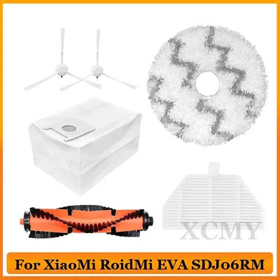 For XiaoMi RoidMi EVA Self-Cleaning Emptying Robot Vacuum SDJ06RM Parts Hepa Filter Side Brush Mop Cloth Dust Bag Accessories