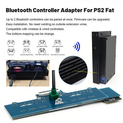 For PS2 Fat IBlueControlMod Bluetooth Wireless Controller Internal Adapter PCB Board Bluetooth Gamepad Adapter