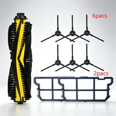 Vacuum Cleaner Replacement Accessories Kit Main Roller Side Brush HEPA Filter Compatible With ILIFE V7 V7S V7S Pro Robot Vacuum