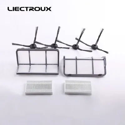 (For Q7000 Q8000) Spare Parts for LIECTROUX Robot vacuum cleaner,Side Brushx 4pc +Primary Filter x 2pc + HEPA Filter x 2pc