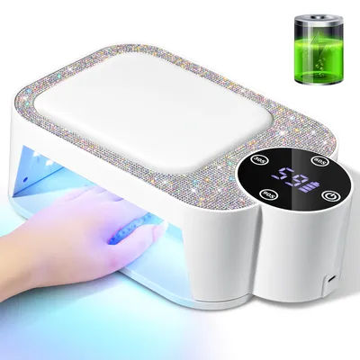 Professional UV LED Nail Lamp with Hand Pillow Cordless 45LEDs Rechargeable Nail Dryer for Gel Polish Curing Lamp Manicure Tool