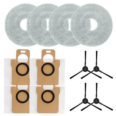 High-Absorbency Mop Pads Dust Bags And Side Brush Set For JONR For P20 PRO Complete Robot Vacuum Replacement Parts