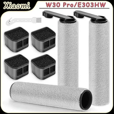 Replacement Kit Accessories For Xiaomi Truclean W30 Pro/E303HW Wet Dry Vacuum Cleaner Robot Parts Main Roller Brush HEPA Filter
