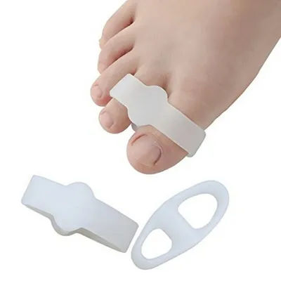 2Pcs Foot Pain Relief Gel Pillow Hallux Valgus Pro Toe Separators Alignment Silicone Insoles Bunion
