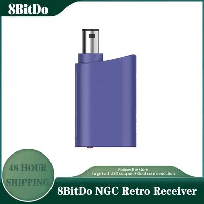 8BitDo NGC Retro Recelver Wireless Bluetooth Adapter Dongle for Nintendo GameCube Wii for Windows 10/11 Game Accessories