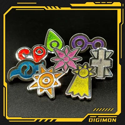 New Digital Baby Sacred Plan Evolution Badge Metal Brooch Taiyi Battle Tyrannosaurus Animation Anime In Stock