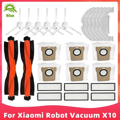 Compatible For Xiaomi Robot Vacuum X10 / B102GL Roller Side Brush Filter Mop Cloths Rag Dust Bag Spare Part Accessory