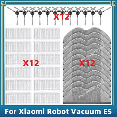 Compatible For Xiaomi Robot Vacuum E5 C108 Replacement Parts Accessories Side Brush Mop Cloth Filter