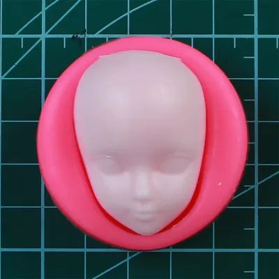 Baby face girl Head chocolate silicone mold for cake decorating tools Polymer Clay Resin Candy Super Sculpey F0929
