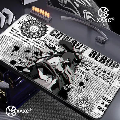 Tapis de souris Anime Cowboy Bebop XAXC, grand tapis de bureau pour clavier et souris, tapis de souris de jeu en caoutchouc antidérapant, tapis de souris pour ordinateur portable