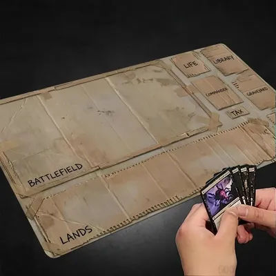 Tapis de jeu en carton sur le thème Magic Zone, en caoutchouc durable pour jeux MTG et TCG, 35x60cm, tapis de souris, tapis de bureau, design convivial