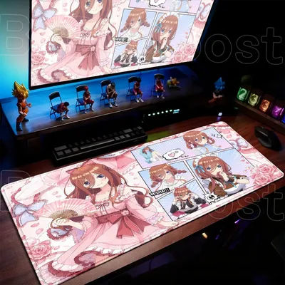 Accessoires de jeu pour ordinateur portable, tapis de souris Anime The Quintessential Quintuplets, tapis de bureau en caoutchouc antidérapant, tapis Miku Nakano pour fille