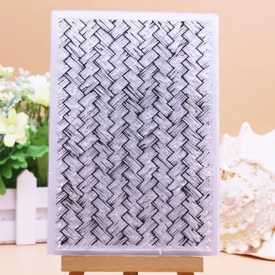 Alinacutle timbres clairs Texture en osier fond Scrapbooking carte Album papier artisanat caoutchouc Transparent silicone tampon clair