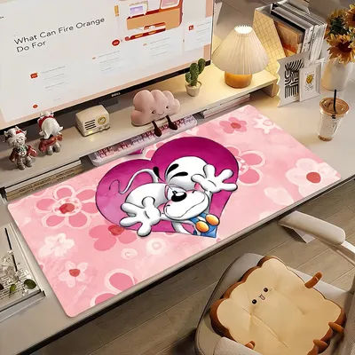 Tapis de souris mignon de dessin animé Diddl, tapis d'ordinateur antidérapant en caoutchouc pour gamer, tapis de bureau décoratif pour ordinateur portable, grand format