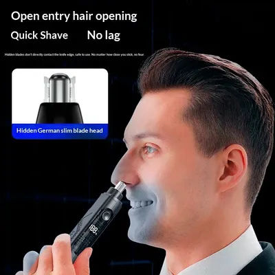 Tondeuse électrique portable pour le nez et les oreilles, pour hommes et femmes, kit d'épilation indolore rechargeable