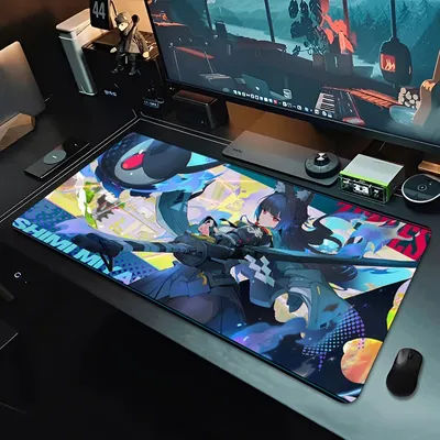 Grand tapis de souris Hoshimi Miyabi antidérapant en caoutchouc, tapis de bureau pour le bureau et les jeux, tapis de souris Z-Zenless Zone Zero.