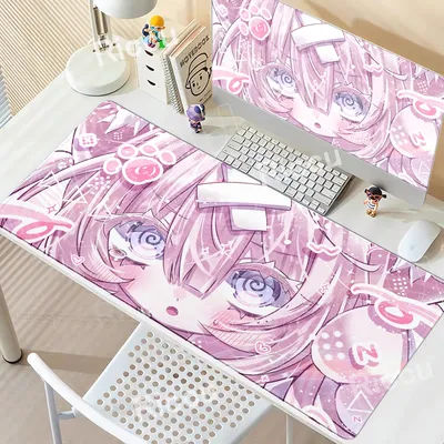 Tapis de souris rose pour fille anime, tapis de bureau XXL pour gamer, clavier, e-sport, accessoires de bureau, grand tapis de jeu étendu pour ordinateur portable