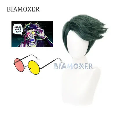 Men Spamton Cosplay Glasses Boss Spamton Cosplay Wigs Mixed Color Sunglasses Cosplay Prop