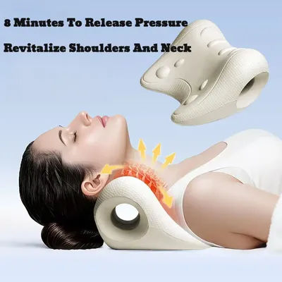 Oreiller de Massage Cervical avec Support de cou d'acupression de Contour en forme de U pour soulager les épaules et les Trapezius, matériau EVA souple