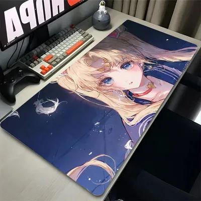 Tapis de souris Anime Tapis de souris Gamer Tapis de souris pour clavier PC Ordinateur S-sailor Moon fille Tapis de bureau en caoutchouc Tapis de jeu Tapis de souris antidérapant