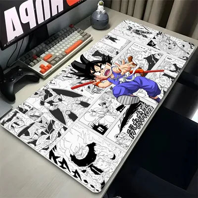 Tapis de Souris Ordinateur Nouveau Tapis de Souris Goku Dragon Ball Tapis de Clavier Cool Tapis de Souris Gamer Doux Tapis de Bureau PC Tapis de Table Tapis de Bureau