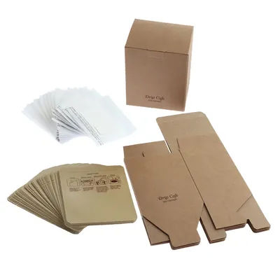 Sacs en papier jetables, filtre à café goutte à oreille suspendu, sac en papier Portable écologique pour voyage, 105 pièces