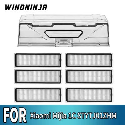 Dust Box For Xiaomi MI Robot Mijia 1C STYTJ01ZHM Vacuum Sweeping Robot Garbage Box Dust Collection Box And Hepa Filter Part