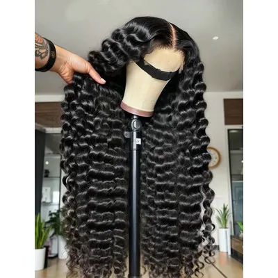 HD Loose Deep Wave Lace Front Wigs Human Hair Natural Black Pre Plucked With Baby Hair Wigs Brazilian Human Hair With Baby Hair