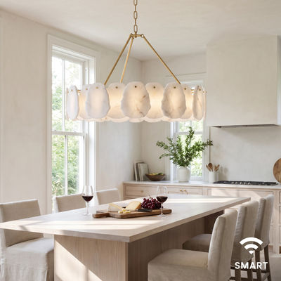 Alba (Smart) | Alabaster Petal Chandelier | 26" / App + Remote Control | MOD LIGHTING