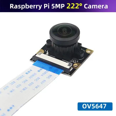 Caméra Fish Eye résistante pour Raspberry Pi 4 modèle B 3B + 3B, objectif réglable, grand angle, focale technique, OV5647, 222