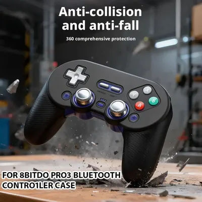 For 8BitDo Pro3 Bluetooth Controller Wireless Game Controller Protective Case Silicone Non-slip Handle Game Controller Accessory