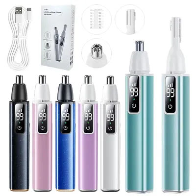 Tondeuse électrique pour les poils du nez et des oreilles, rechargeable, type C, charge rapide, portable, pour la coupe des sourcils et des poils du nez