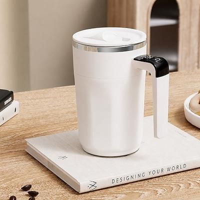 Tazza da caffè automescolante con display della temperatura, tazza automatica ricaricabile con coperchio, tazza elettrica automescolante per caffè, tè, latte e bevande calde.