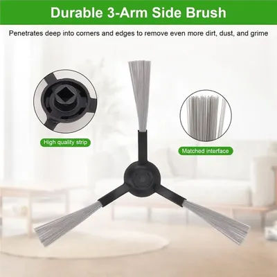 A76G Replacement Parts for WYZE Robot Vacuum WVCR200S, 3 Side Brushes 3 HEPA Filters 1 Main Brush Spare Accessories Kit