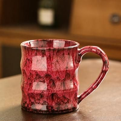 Tazza in ceramica blu cobalto intenso da 473 ml, tazza da caffè blu con smalto reattivo, stoviglie moderne fatte a mano, regalo unico per gli amanti del caffè, ufficio uso domestico